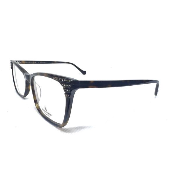 SERAPHIN SHIMMER 13 TORT TORTOISE BROWN CRYSTALS EYEGLASSES FRAMES 55-17-145 main image 5